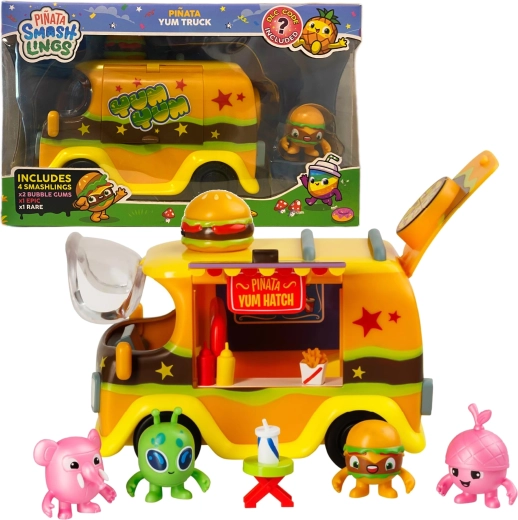 Pinata Smashlings Yum Truck – food truck con 4 figurine