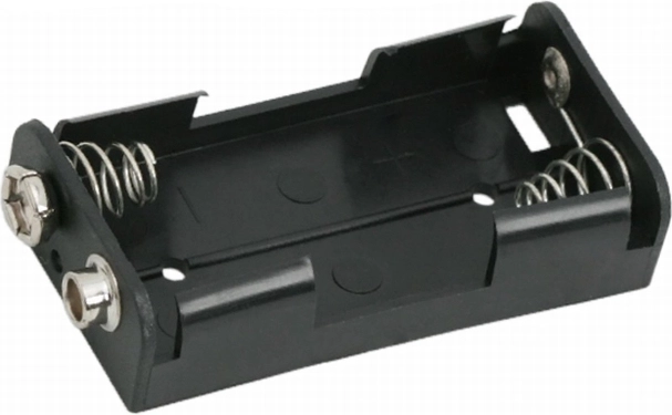 Portabatterie per 2 batterie AA con connettore da 9 V