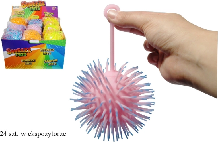 pallina di gomma luminosa riccio con occhiello