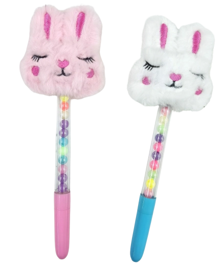 Penna a sfera con coniglietto di peluche 17 cm - 1 pezzo