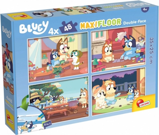 Puzzle 4 x 48 pezzi Bluey maxi pavimento