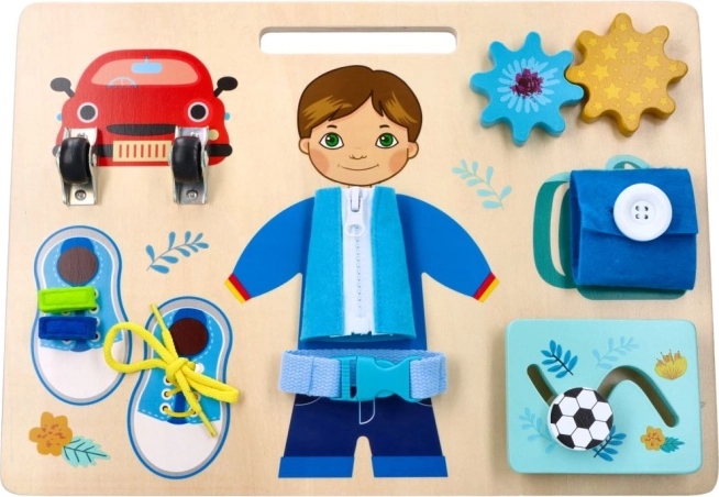 Tavola attiva in legno per bambini