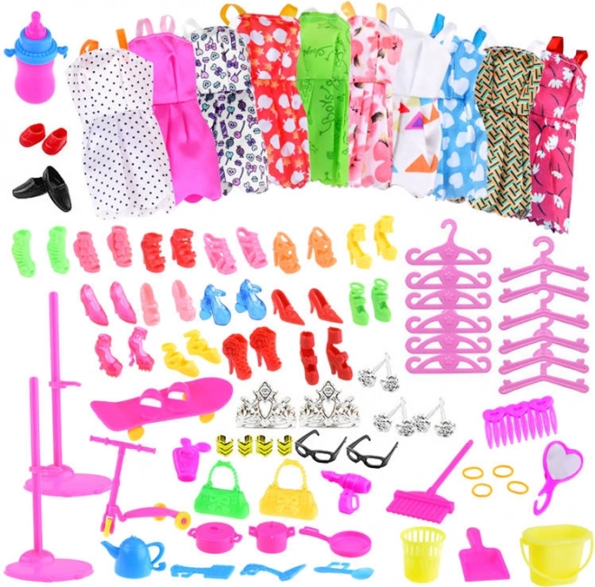 Set abiti, scarpe e accessori per bambole da 30 cm