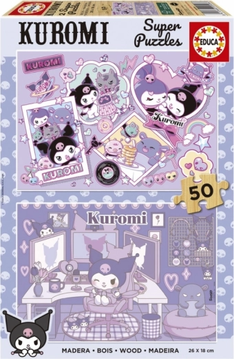 Puzzle in legno Educa Kuromi 2×50 pezzi