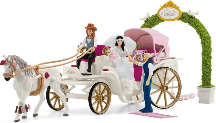 Schleich Horse Club carrozza nuziale con lipizzano e accessori
