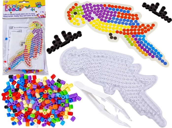 Perline da stirare con sagoma pappagallo ara colorato
