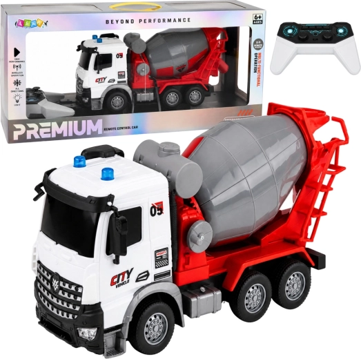 Betoniera RC radiocomandata con luci e tamburo mobile 1:14 - 1 pezzo