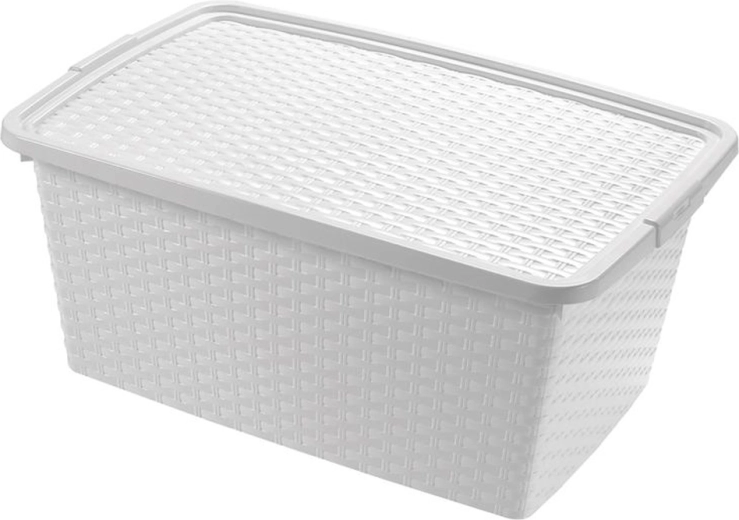 Scatola portaoggetti in plastica con coperchio HEIDRUN 10 l