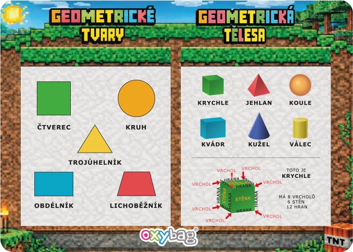 Scheda didattica A4 forme geometriche Playworld