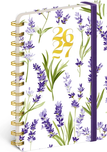 Agenda spiralata di 18 mesi Petito – lavanda 2026/2027, 13 × 18 cm