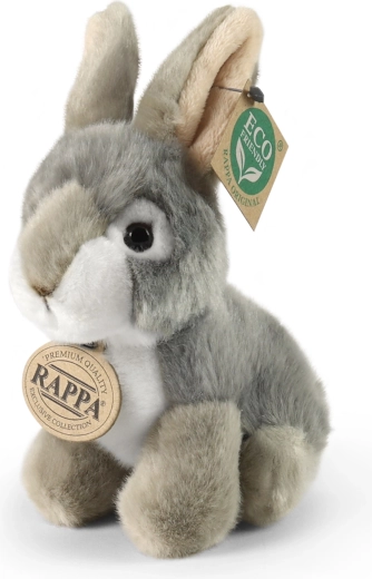 Rappa coniglio di peluche grigio seduto Eco-Friendly 16 cm