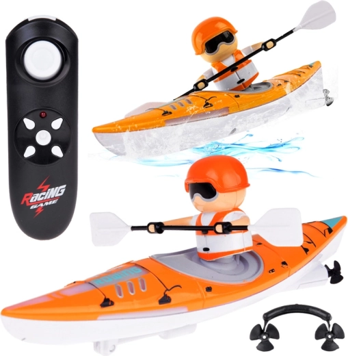 Kayak retroilluminato con canoista a telecomando