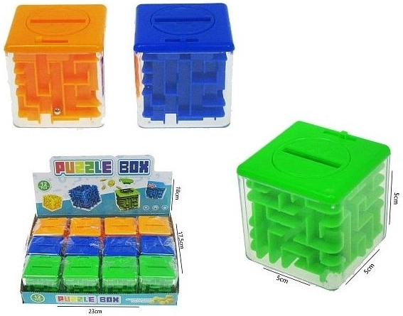Cubo labirinto tascabile 5 × 5 cm (3 ruote)