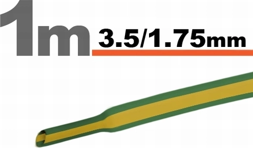 Guaina termorestringente giallo-verde 3,5/1,75 mm
