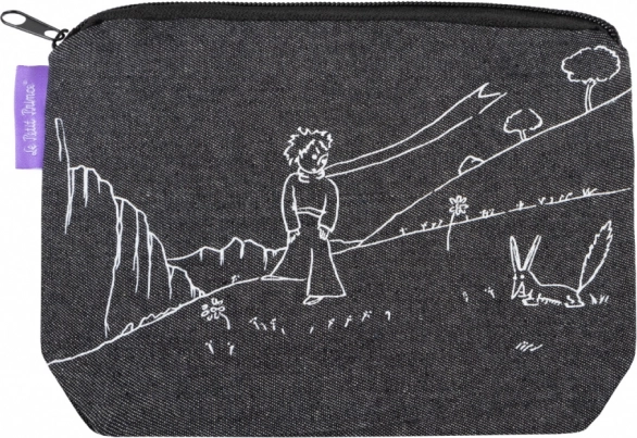 Astuccio in denim Il Piccolo Principe – nero