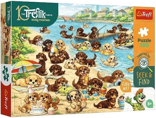 Puzzle Trefl Seek & Find Bassotti e Treflici da 100 pezzi