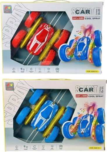 Auto RC acrobatico telecomandato con luci, suoni e caricatore