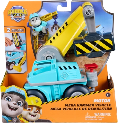 Rubble & Crew veicolo da costruzione funzionale Motor – gru interattiva con accessori