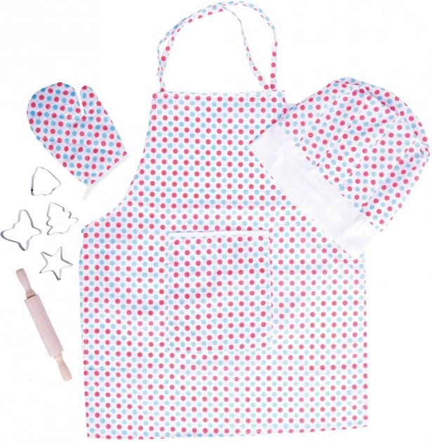 Bigjigs Toys set da chef per bambini a pois