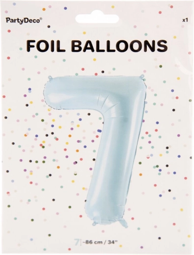 Palloncino in foil numero 7 blu 86 cm