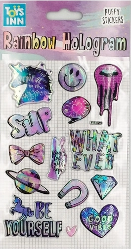 Adesivi olografici Rainbow Unicorn