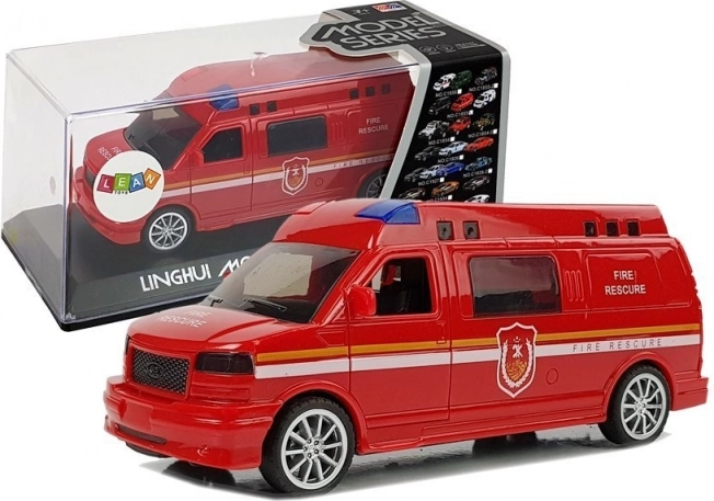 Camion dei pompieri a retrocarica con luci e suoni