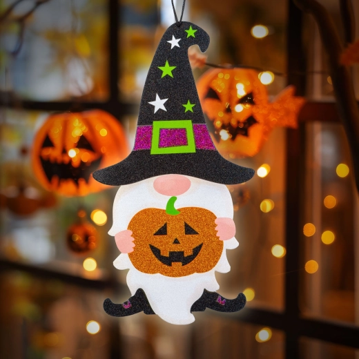 Decorazione di Halloween da appendere a forma di folletto in schiuma 44 × 26 cm