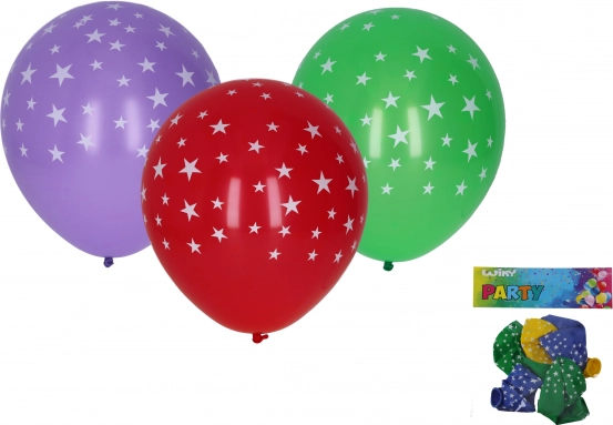 Palloncini gonfiabili con stampa di stelle - set di 5 pezzi