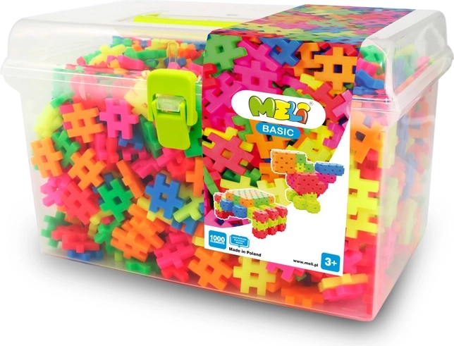 Set di costruzione MELI Neon Basic Travel Box 1000 pezzi