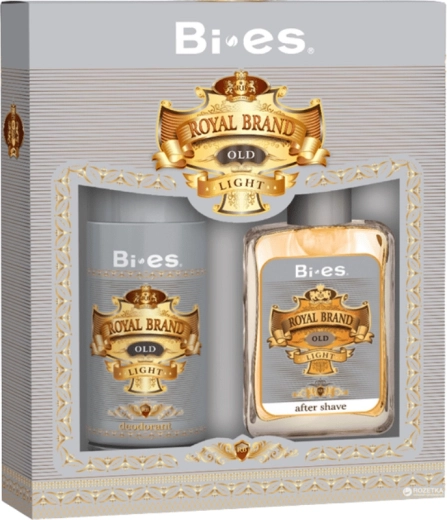 Set regalo da uomo BI-ES Royal Brand Light – deodorante 150 ml e dopobarba 100 ml
