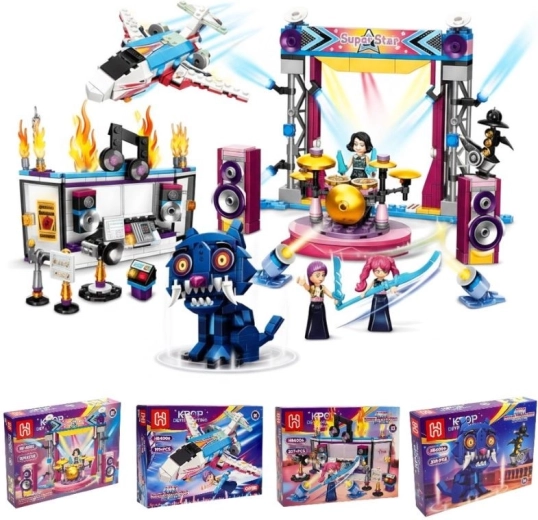 Set di costruzione K‑Pop Demon Hunters 214 pezzi