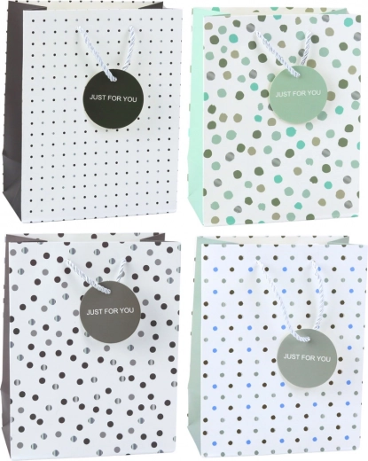 Borsa regalo a pois Just For You 23 x 18 x 10,5 cm