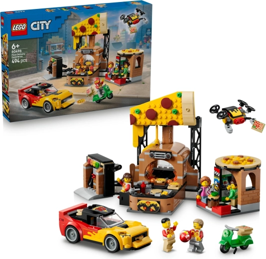 LEGO City consegna pizza con veicoli