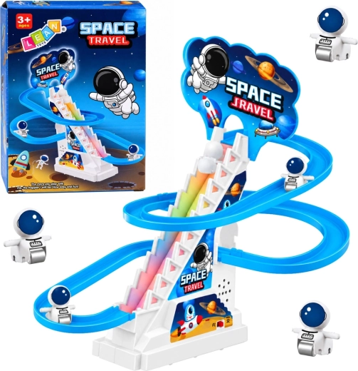 Pista scivolo spaziale per astronauti con luci e musica