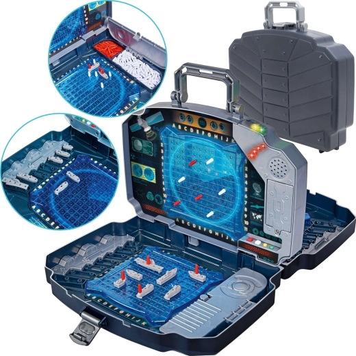 Battaglia navale elettronica in valigetta con luci e suoni, 5+