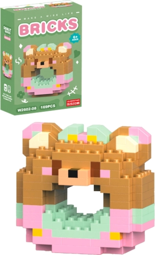 Set di costruzioni donut orsetto (ragazzina) (169 pezzi)