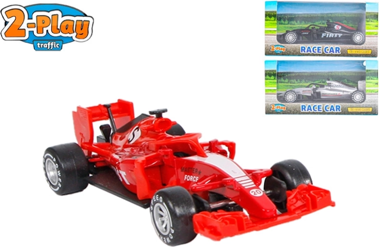 2-Play Traffic monoposto in metallo 13 cm – ruote libere, 3 colori