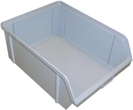 Cassetta di stoccaggio inclinata 150 × 100 × 70 mm, 3 kg, grigia, plastica