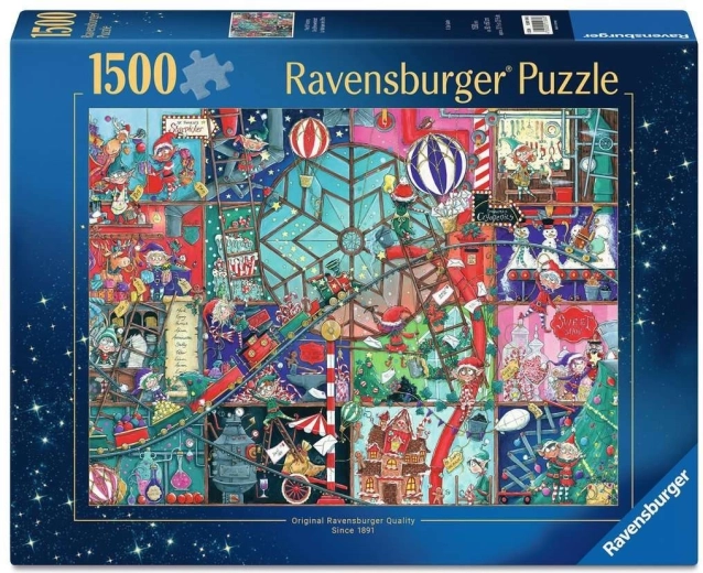Puzzle Ravensburger Officina degli elfi di Natale 1500 pezzi