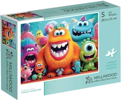 Puzzle in legno Milliwood DreamTeam Shaggy Monsters da 50 pezzi
