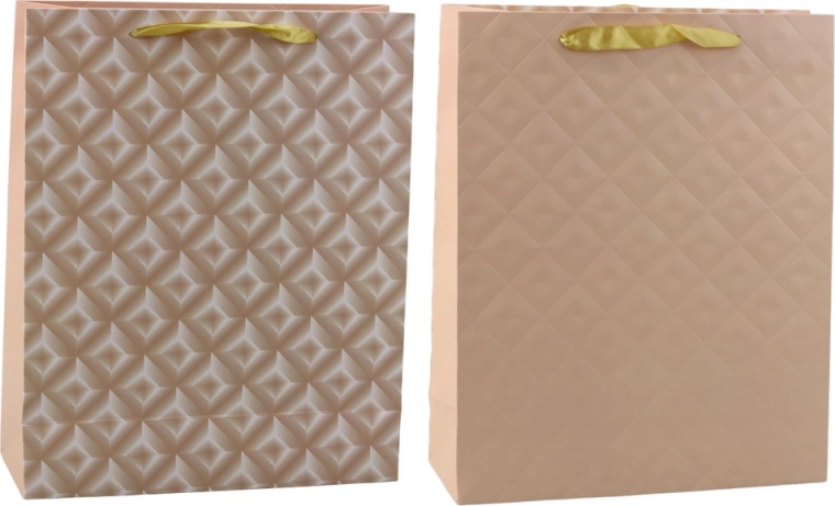 Busta regalo con embossing beige chiaro