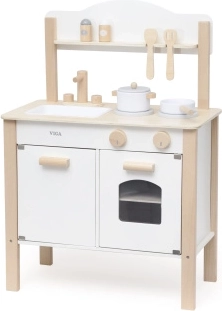 Cucina giocattolo moderna in legno bianca per bambini