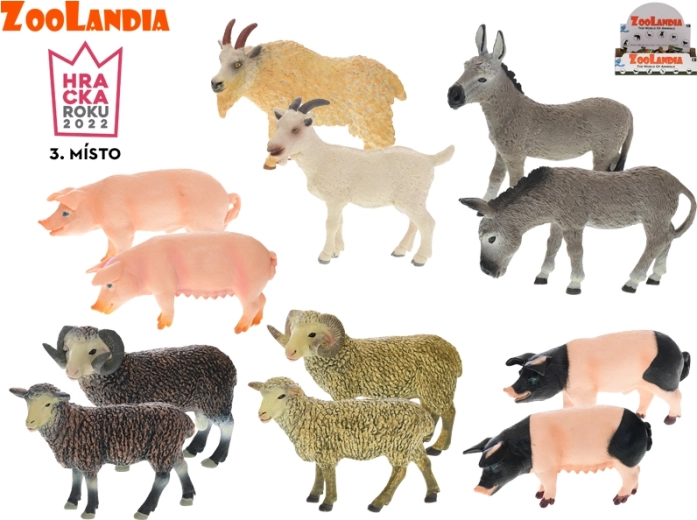 Zoolandia animaletti fattoria – set di 24 figurine di animali da cortile