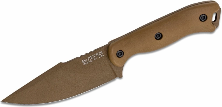 Coltello universale KA-BAR Becker Harpoon 11,6 cm, sabbia/marrone, Zytel, fodero in polimero