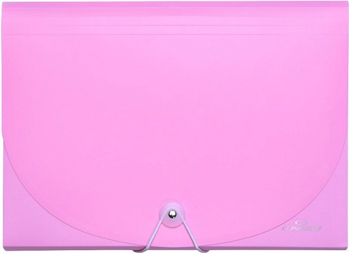 Cartelle portadocumenti con elastico A4, 7 tasche, rosa pastello