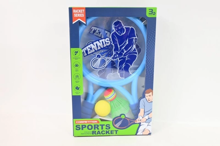 Set da badminton per bambini con racchette da 39 cm con pallina e volano