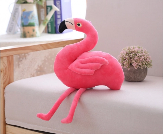 Fenicottero rosa in peluche 15 cm