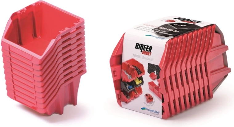 Set di 10 contenitori BINEER Short, rosso