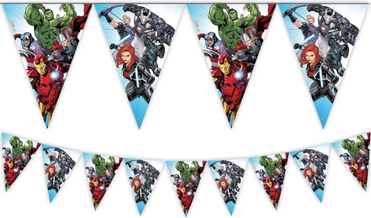 Girlanda a bandierine Procos Avengers 2,3 m (9 bandierine)