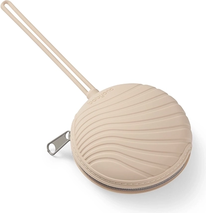 BabyOno custodia in silicone per ciuccio con zip, beige